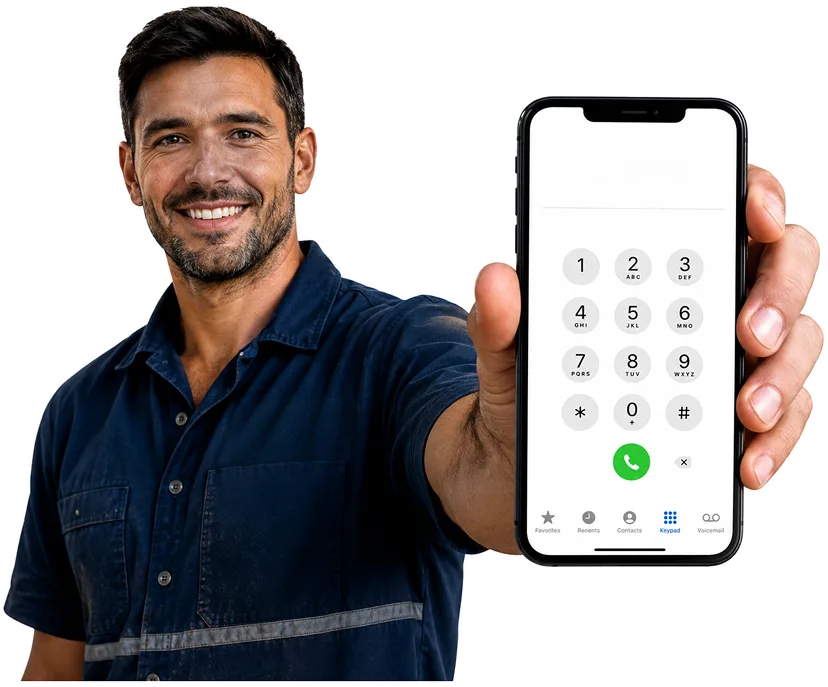 Plumber answering a Randwick enquiry by phone