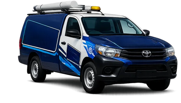 Our drain service van out on a Randwick job