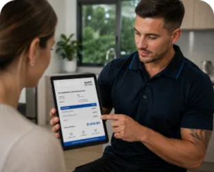 Going through the estimate with a Randwick customer